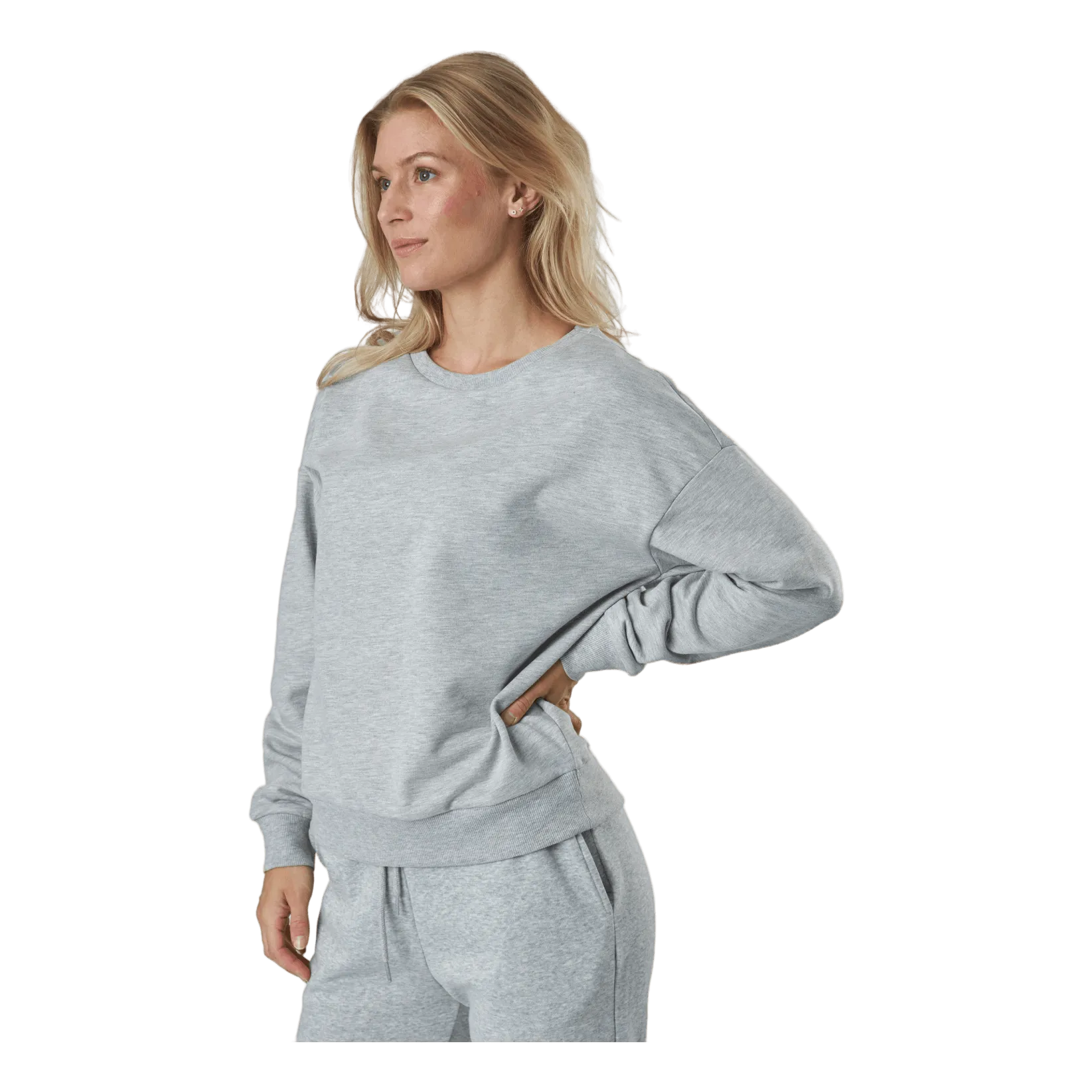 ONLY ONLDREAMER LIFE RIB L/S ONECK LIGHT GREY MELANGE