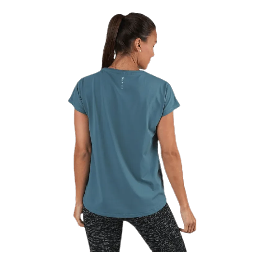 Only Play Aubree Ss Loose Training Tee Blue