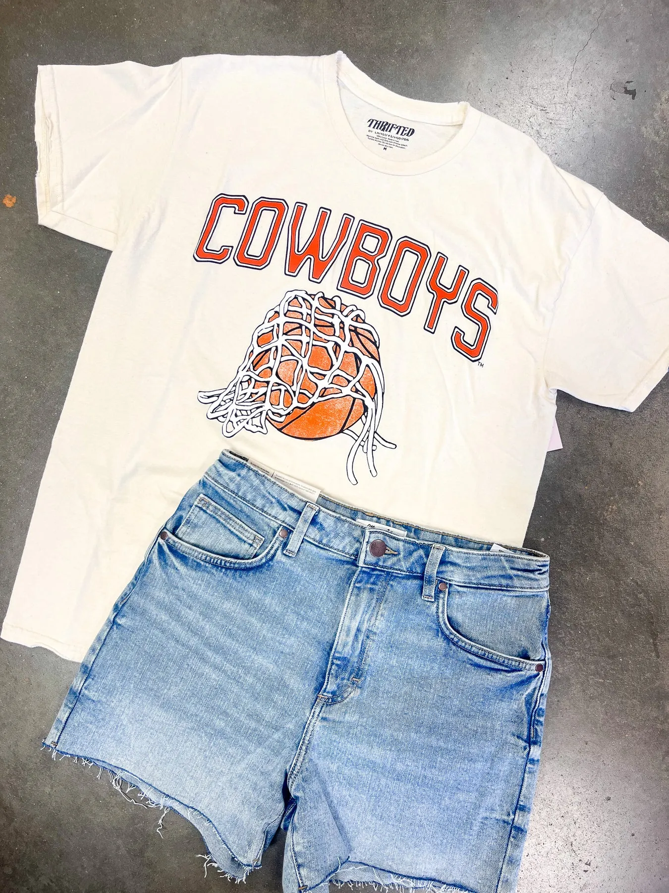 OSU OFF WHITE COWBOYS BASKETBALL TEE