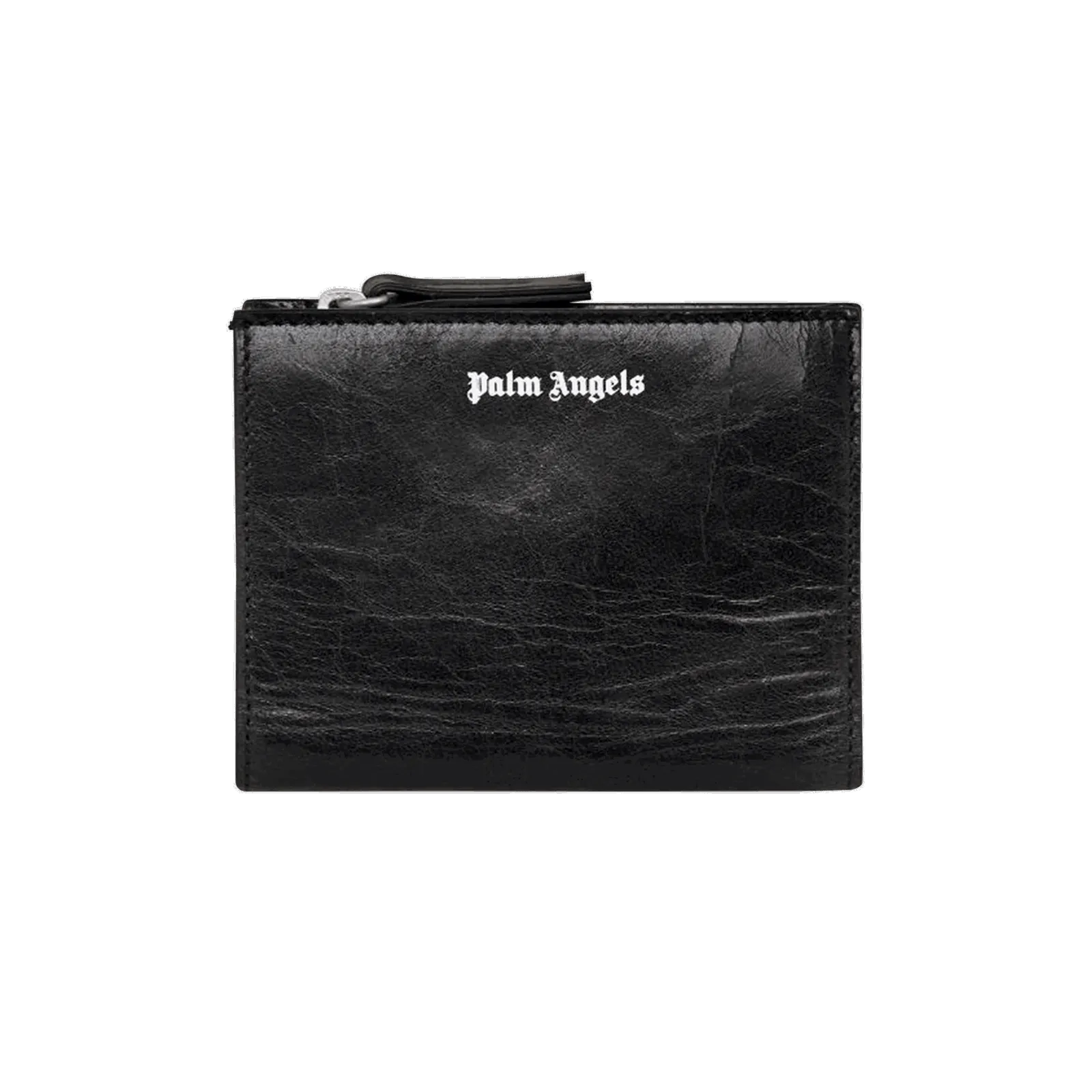 Palm Angels Crinkle Leather Zip Wallet