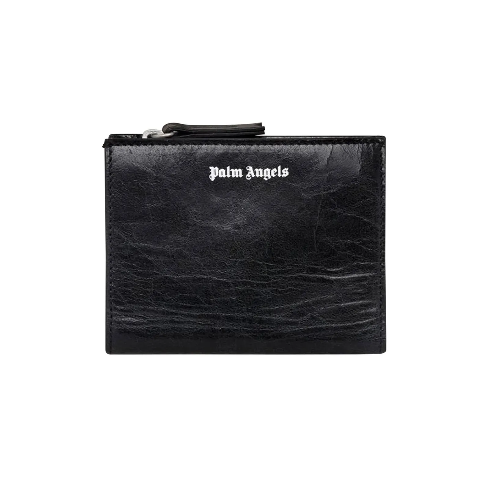 Palm Angels Crinkle Leather Zip Wallet