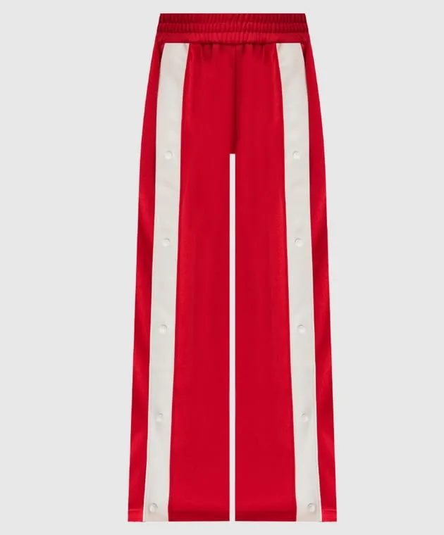 Palm Angels Red sports pants with stripes