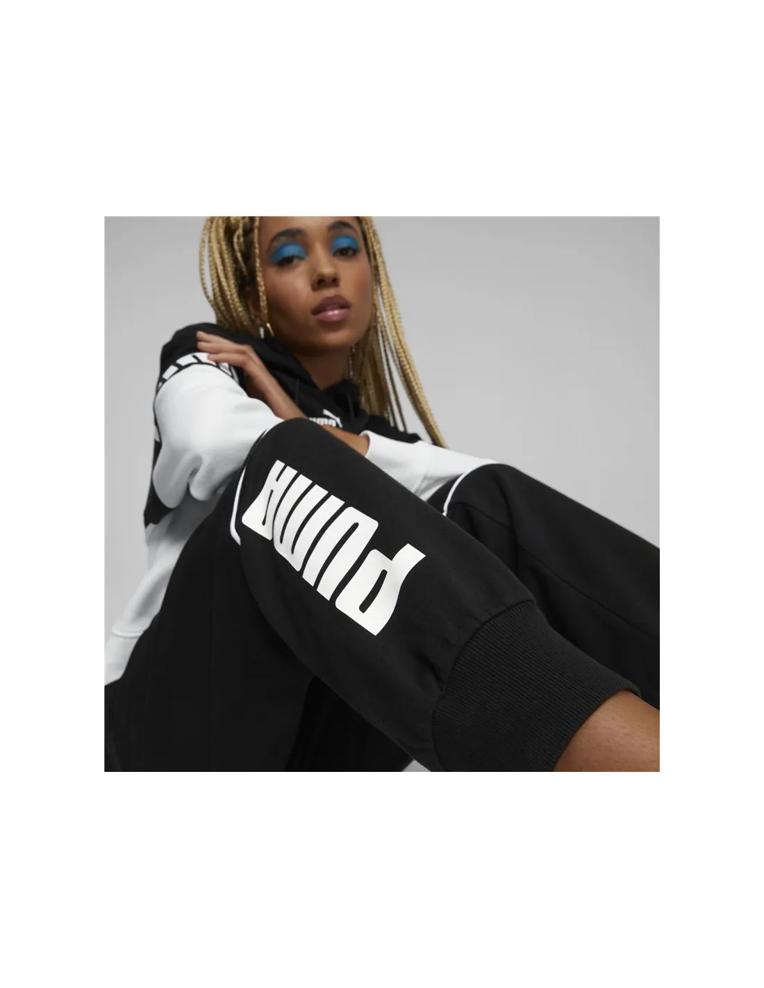 Pantalones Puma Power Colorblock Mujer BK