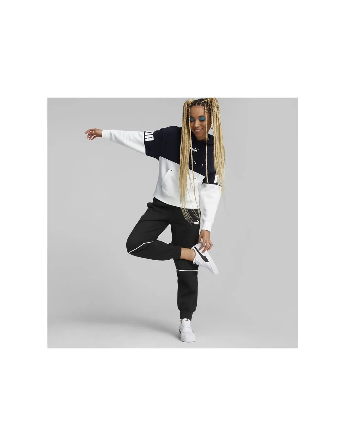 Pantalones Puma Power Colorblock Mujer BK