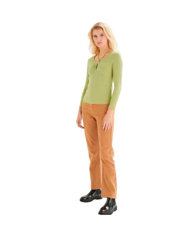 Pantalón 24Colours Mujer brown