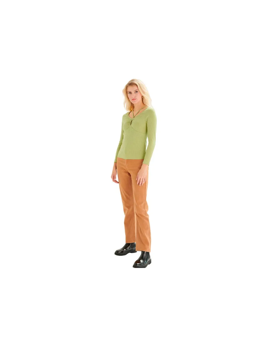 Pantalón 24Colours Mujer brown