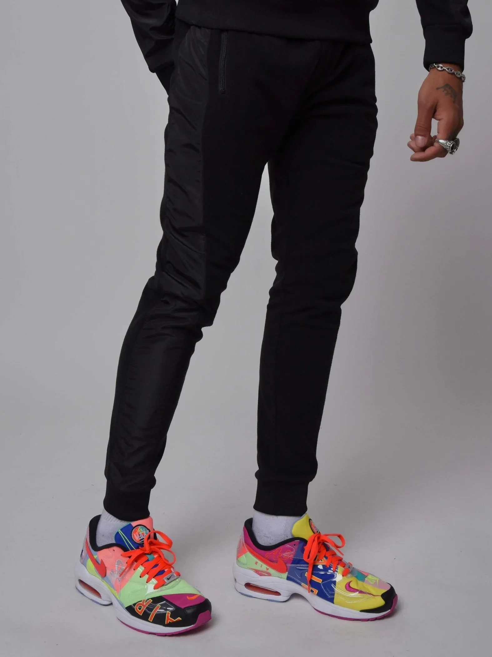 Pantalón jogging bimateria polar