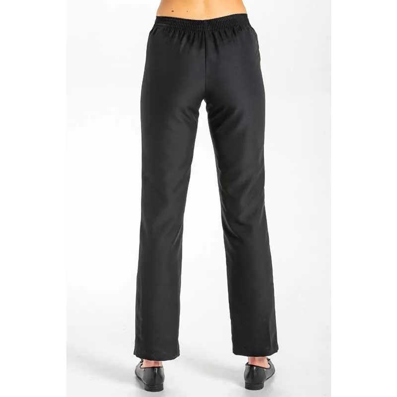 PANTALóN MICROFIBRA NEGRO MEDIA CINTURA ELáSTICA Y CINTA  DYNEKE