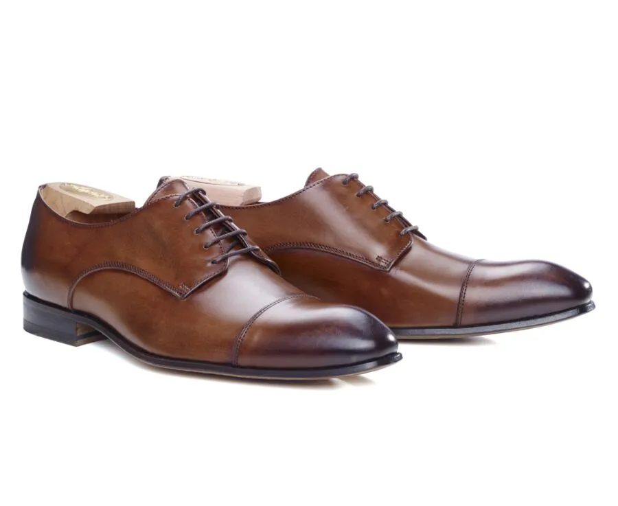 PATINA COGNAC DERBY SHOES  GARSTON