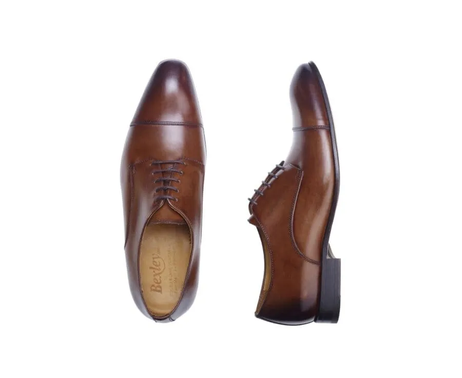 PATINA COGNAC DERBY SHOES  GARSTON