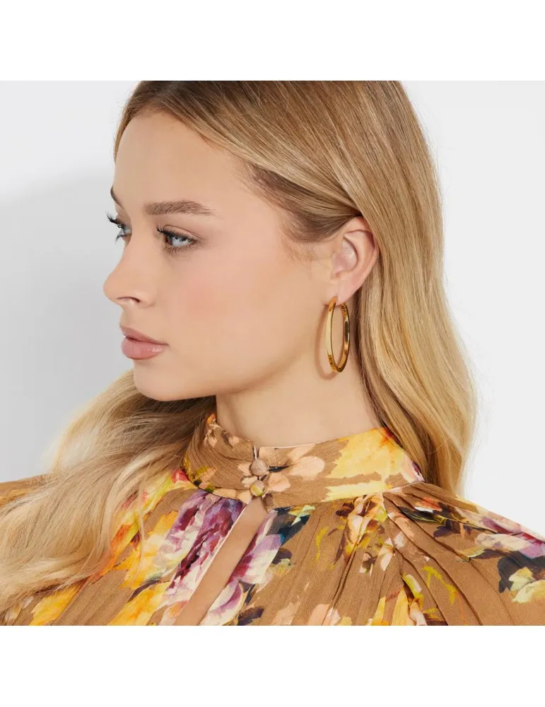 Pendientes Aros Guess Grandes Mujer Acero Dorado JUBE04199