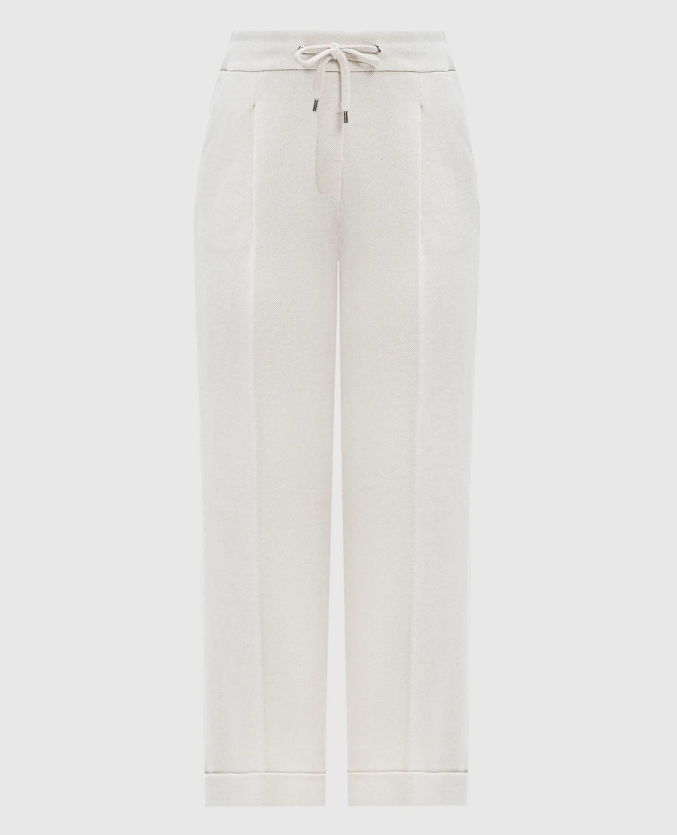 Peserico Beige pants with wool and lurex