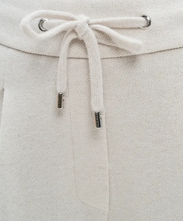 Peserico Beige pants with wool and lurex