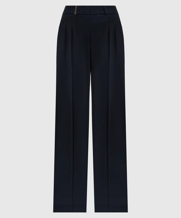 Peserico Blue pants with wool
