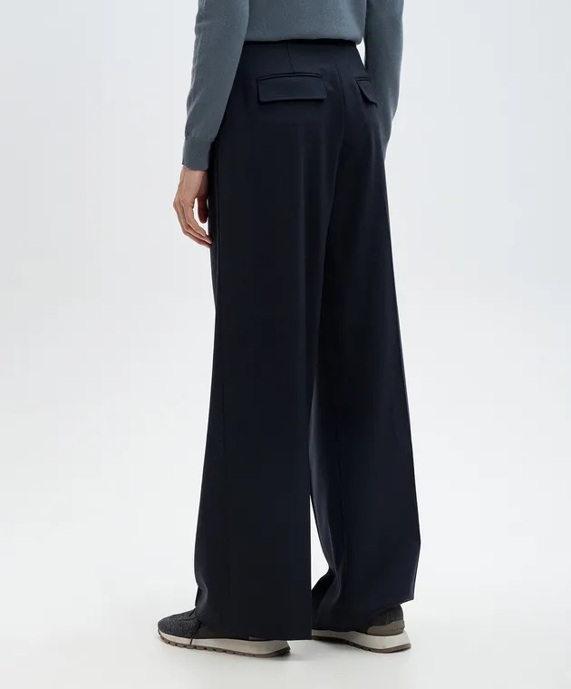 Peserico Blue pants with wool