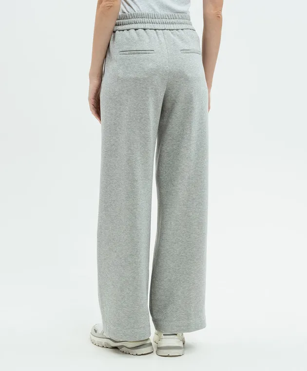 Peserico Gray sports pants with lurex