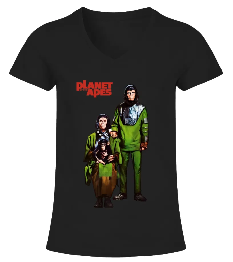 PLANET OF THE APES 7 BK Camiseta cuello pico Mujer