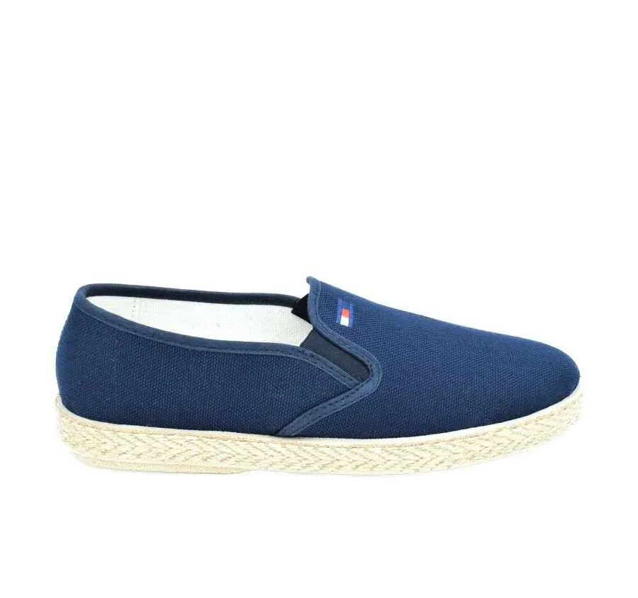PLAYERA DE CALLE PARA HOMBRE ZAPATILLA COPETE ELÁSTICOS LONA MARINO 23075