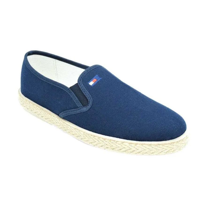 PLAYERA DE CALLE PARA HOMBRE ZAPATILLA COPETE ELÁSTICOS LONA MARINO 23075