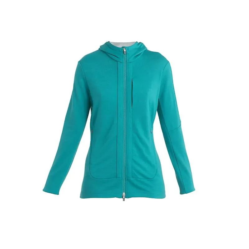 Polar para mujer Icebreaker Quantum III LS Zip (Flux green)