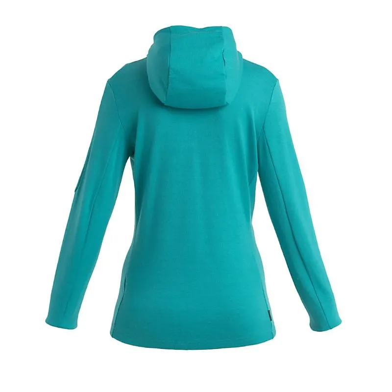 Polar para mujer Icebreaker Quantum III LS Zip (Flux green)