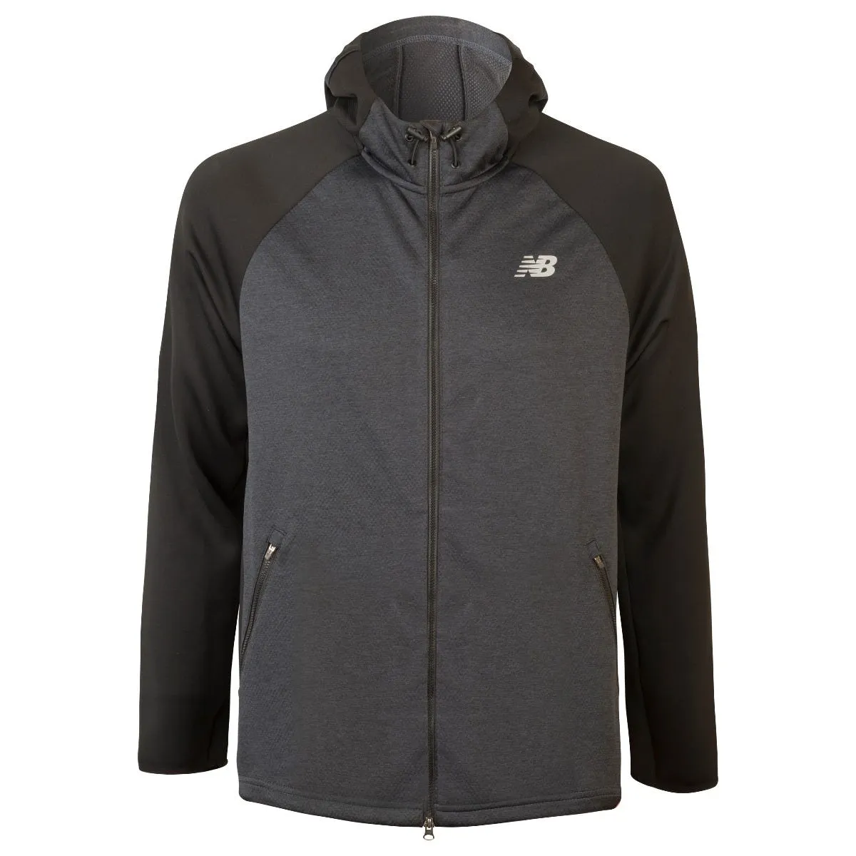 Poleron Running Hombre New Balance Full Zip Negro