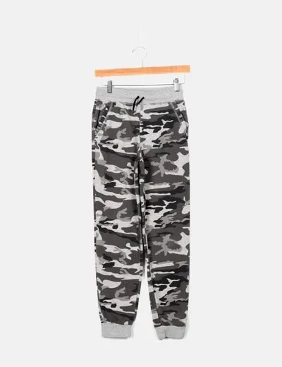 Primark Pantalón gris camuflaje