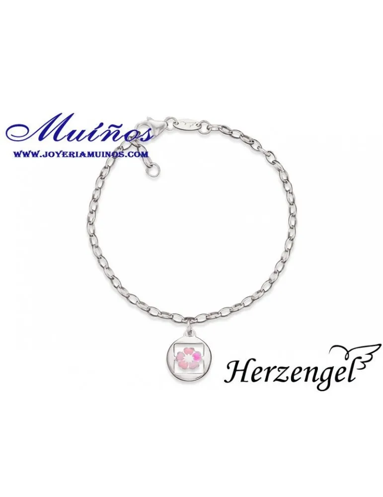 Pulsera plata niña Herzengel flor