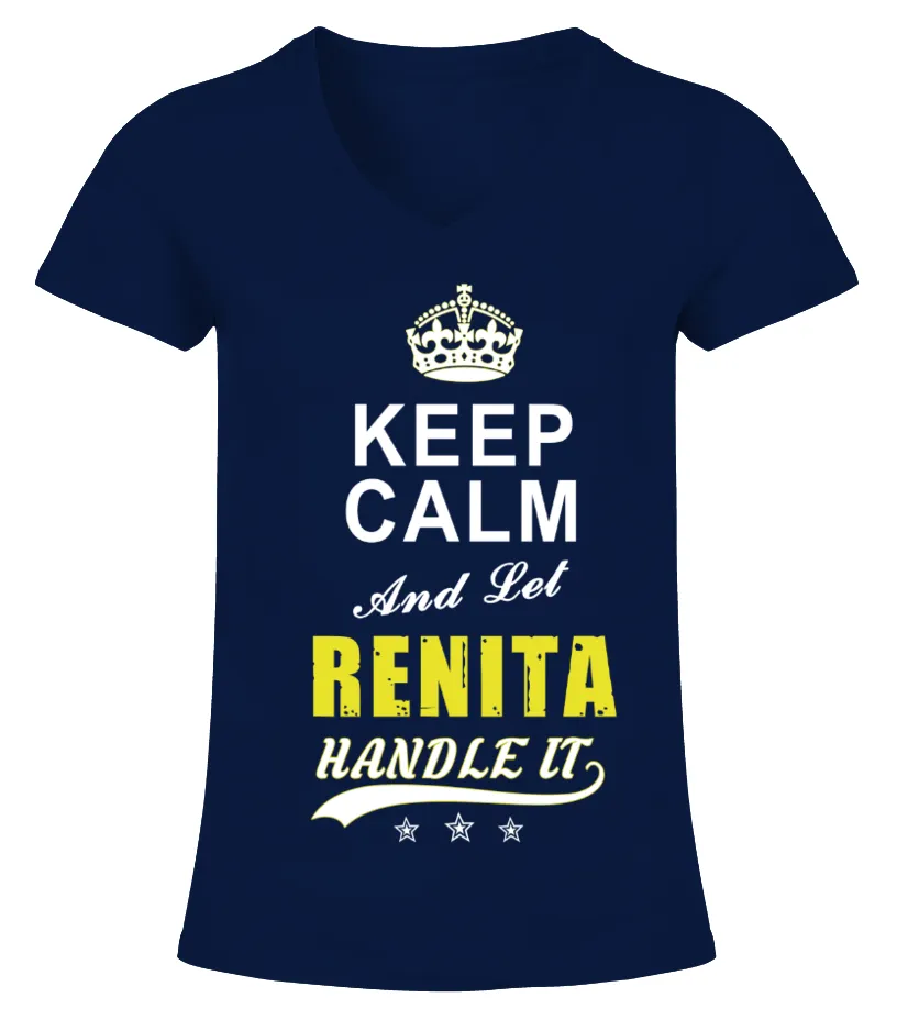 Renita Keep Calm And Let Handle It Camiseta cuello pico Mujer