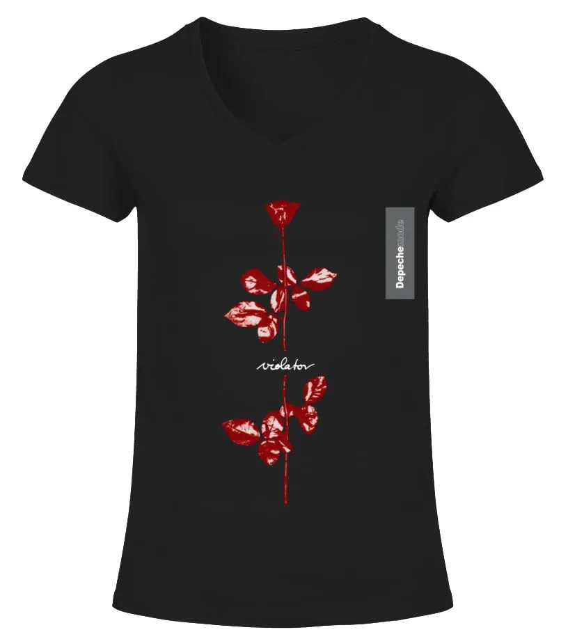 RK90SBK. VIOLATOR  DEPECHE MODE ( 1990) (1) CAMISETA CUELLO PICO MUJER