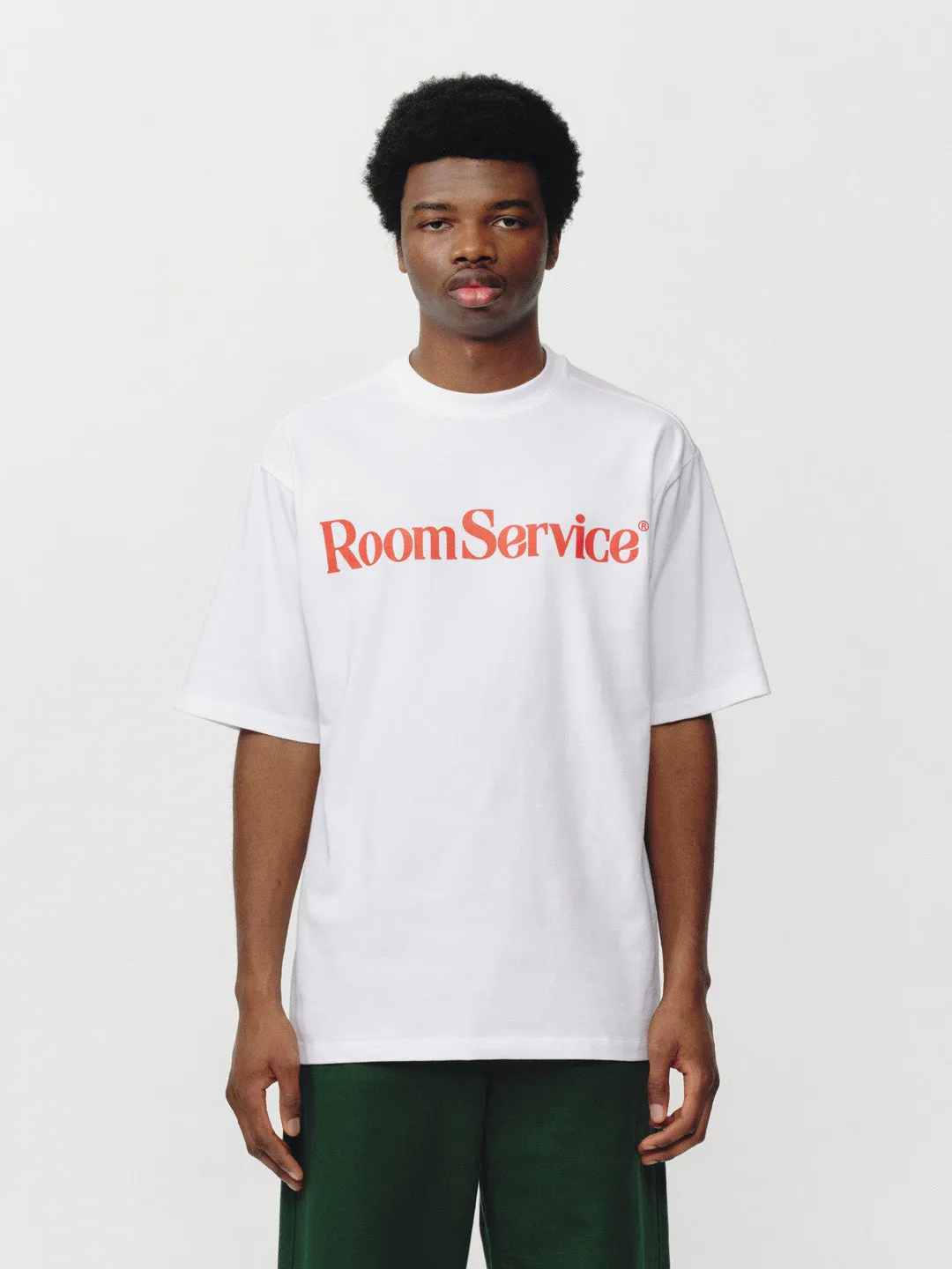 Room Service White Tee