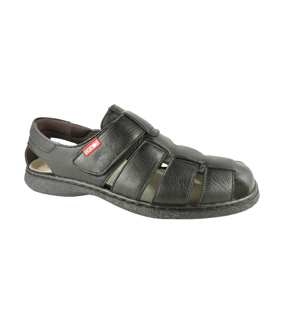 Sandalia de piel con velcro