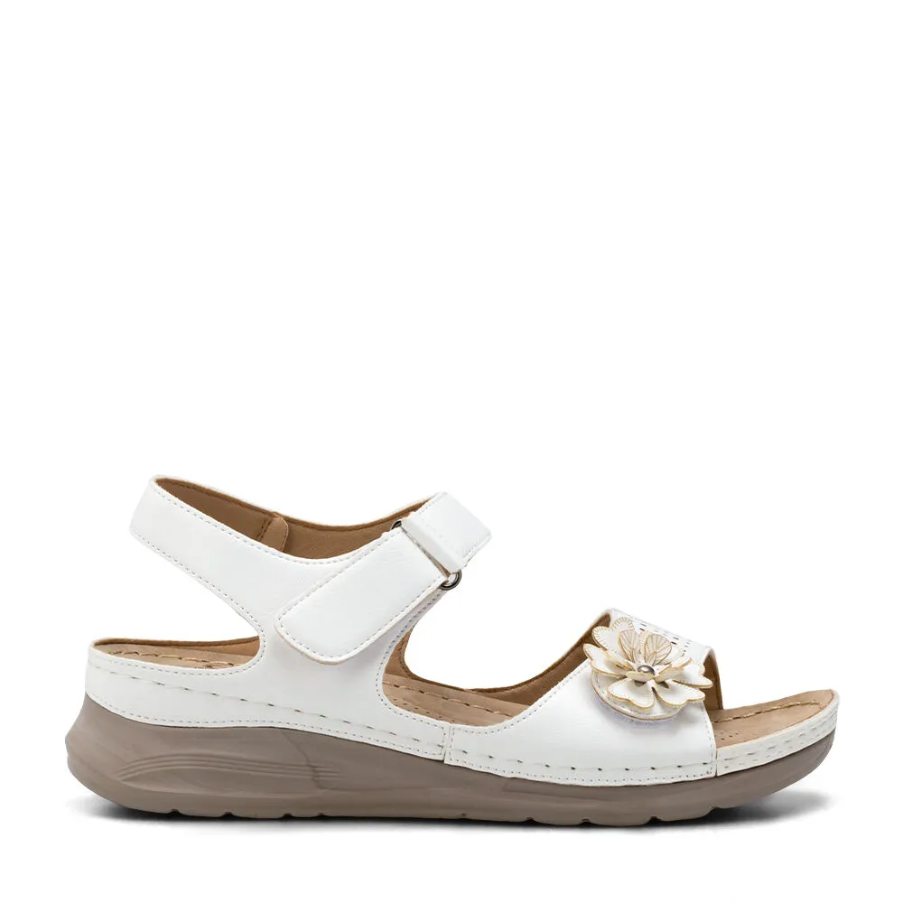 Sandalia Plataforma Blanco Casual Js51 Weide