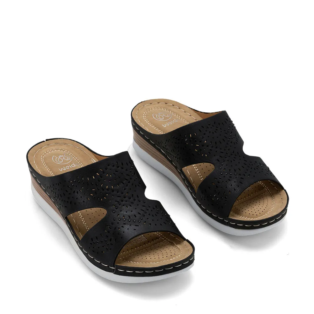 Sandalia Plataforma Negro Casual Qiu307 Weide