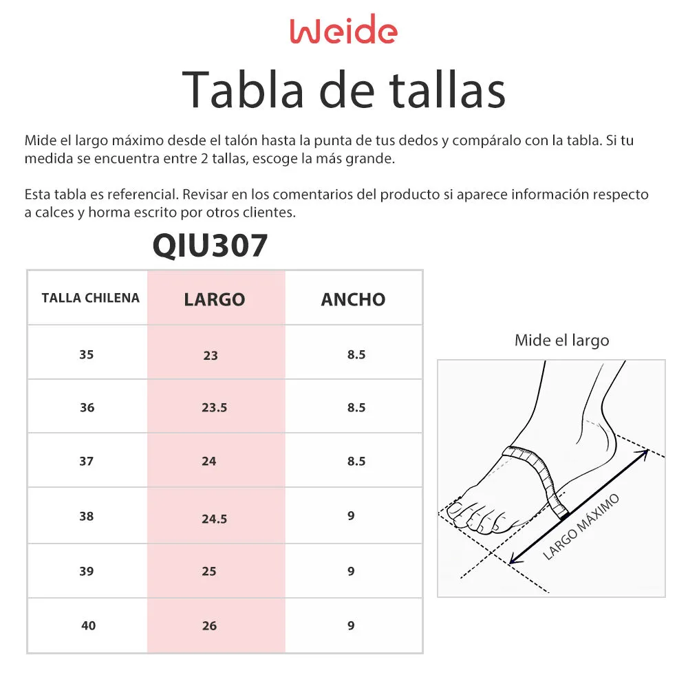 Sandalia Plataforma Negro Casual Qiu307 Weide