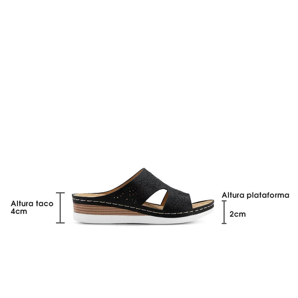 Sandalia Plataforma Negro Casual Qiu307 Weide