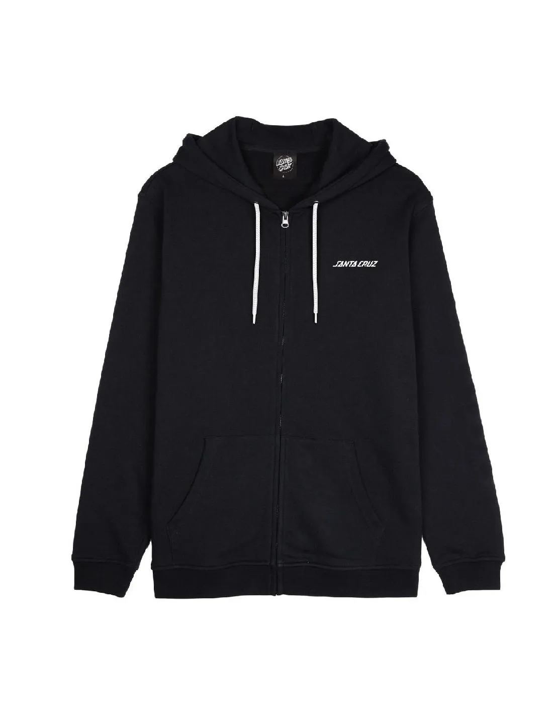 SANTA CRUZ SCREAMING FLASH ZIP HOOD BLACK