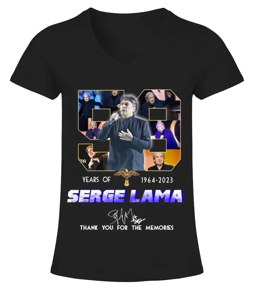 SERGE LAMA 59 YEARS OF 19642023 CAMISETA CUELLO PICO MUJER