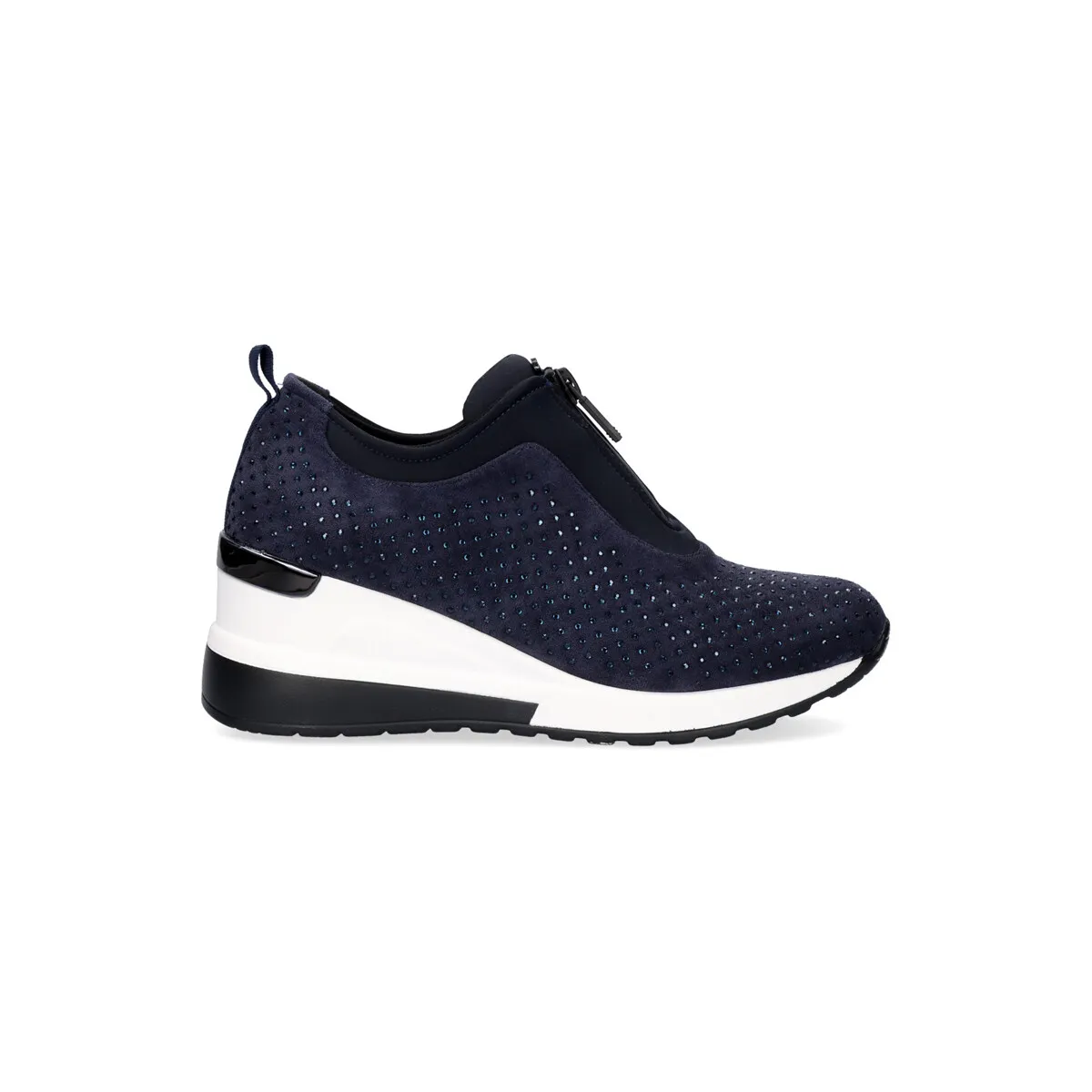 SNEAKER PLATAFORMA EX24 EN AZUL CON BRILLANTES