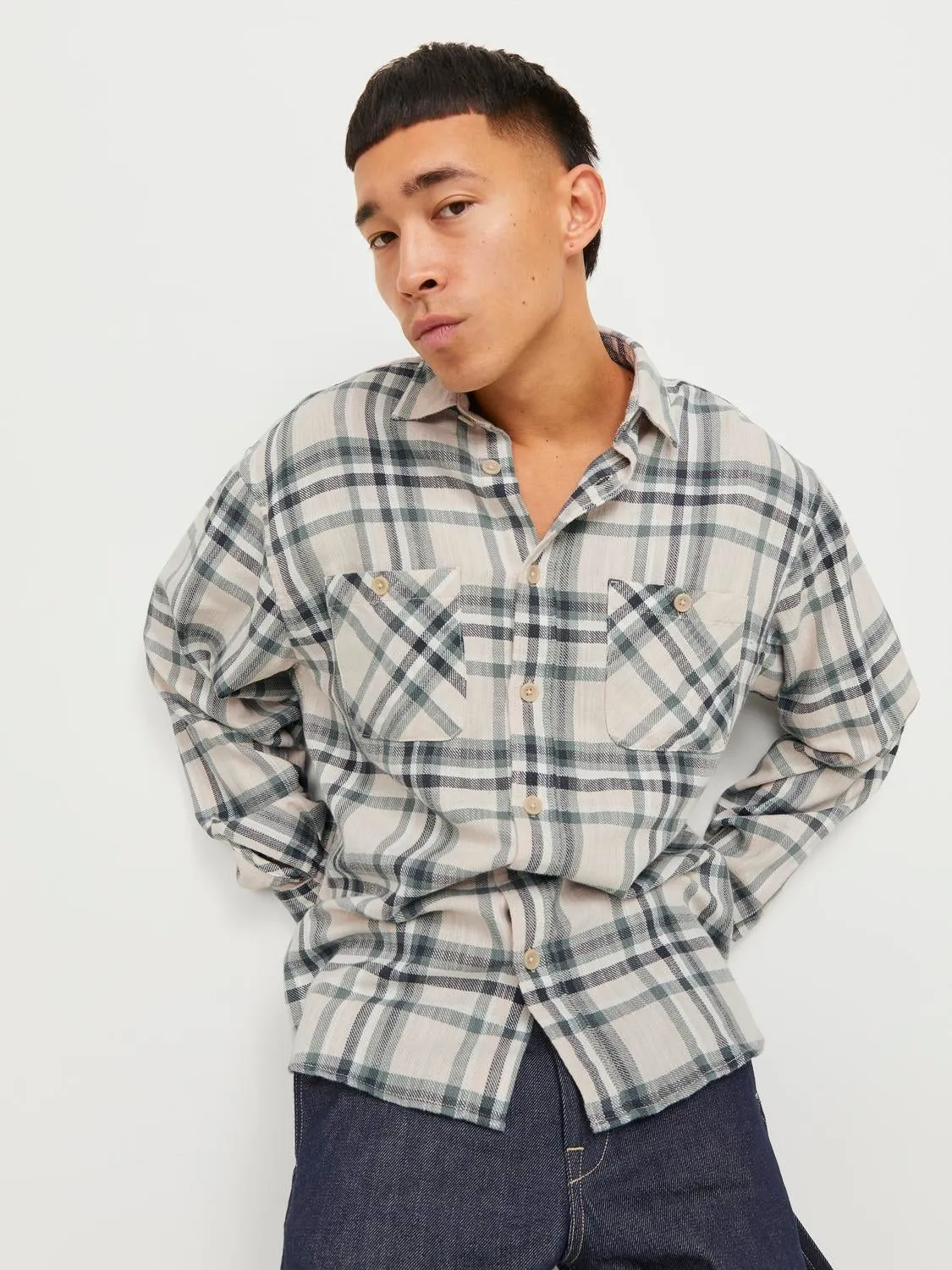 Sobrecamisa Corte relaxed | Gris claro | Jack & Jones®