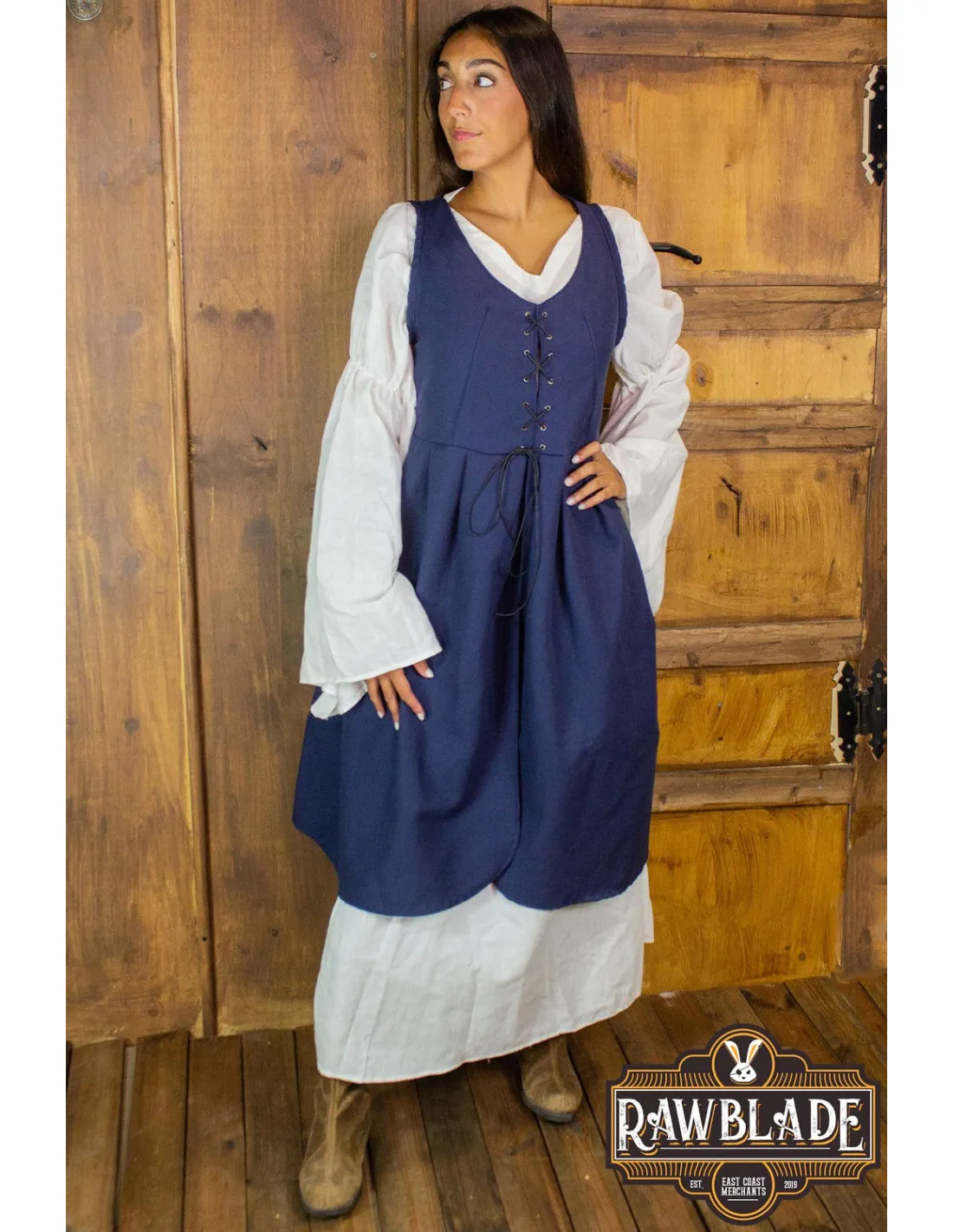 SOBREVESTA MEDIEVAL MARKETTA PARA MUJER  AZUL