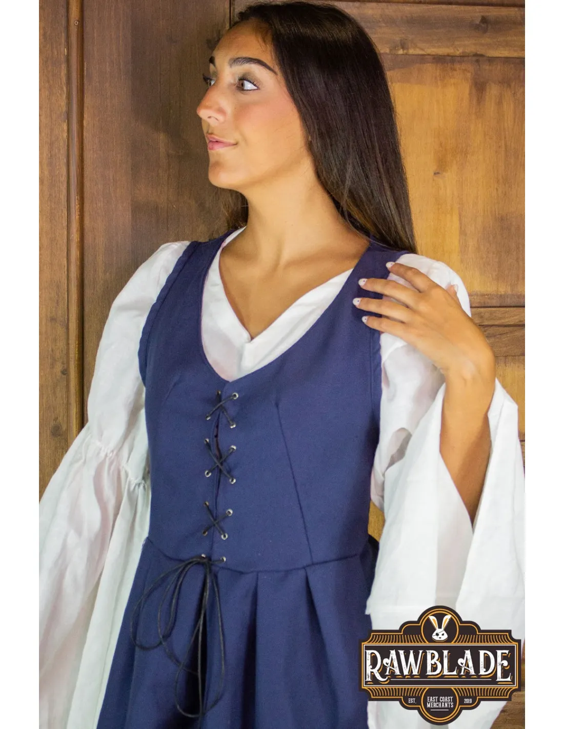 SOBREVESTA MEDIEVAL MARKETTA PARA MUJER  AZUL