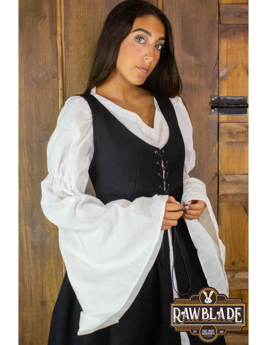 SOBREVESTA MEDIEVAL MARKETTA PARA MUJER  NEGRO