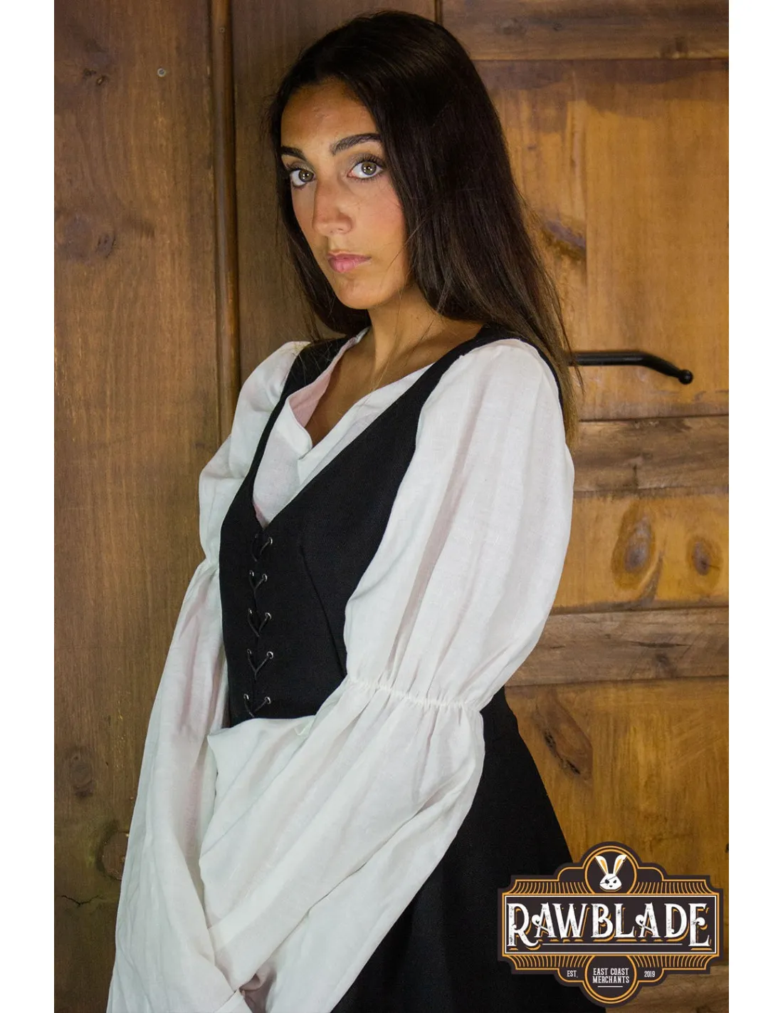 SOBREVESTA MEDIEVAL MARKETTA PARA MUJER  NEGRO