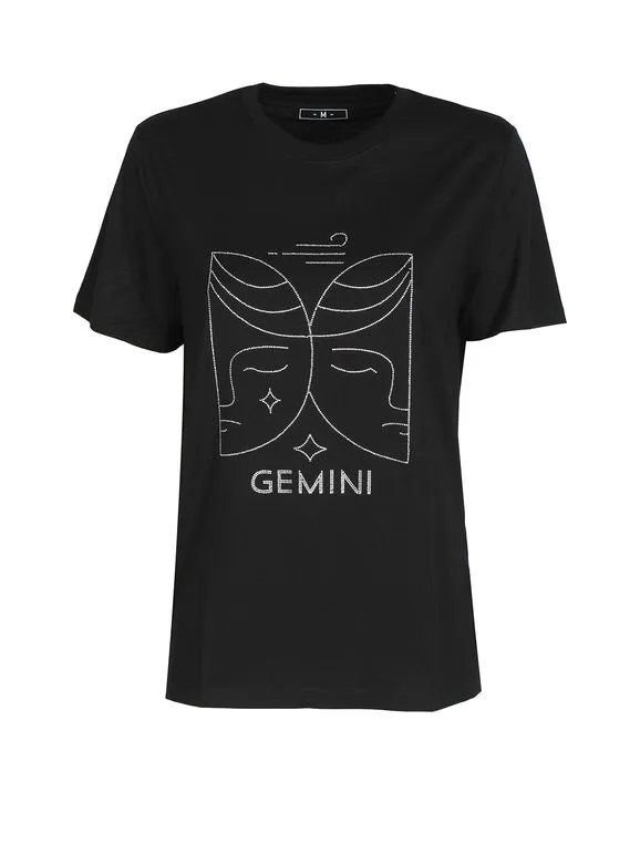Solada Camiseta de manga corta mujer signo del zodiaco Géminis