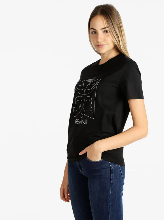 Solada Camiseta de manga corta mujer signo del zodiaco Géminis