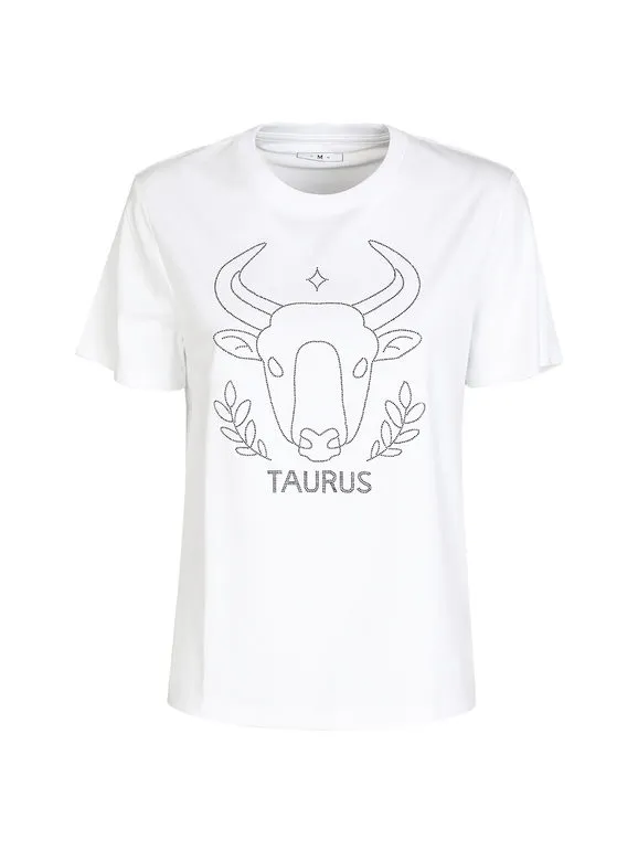 Solada Camiseta de manga corta mujer signo del zodiaco Tauro