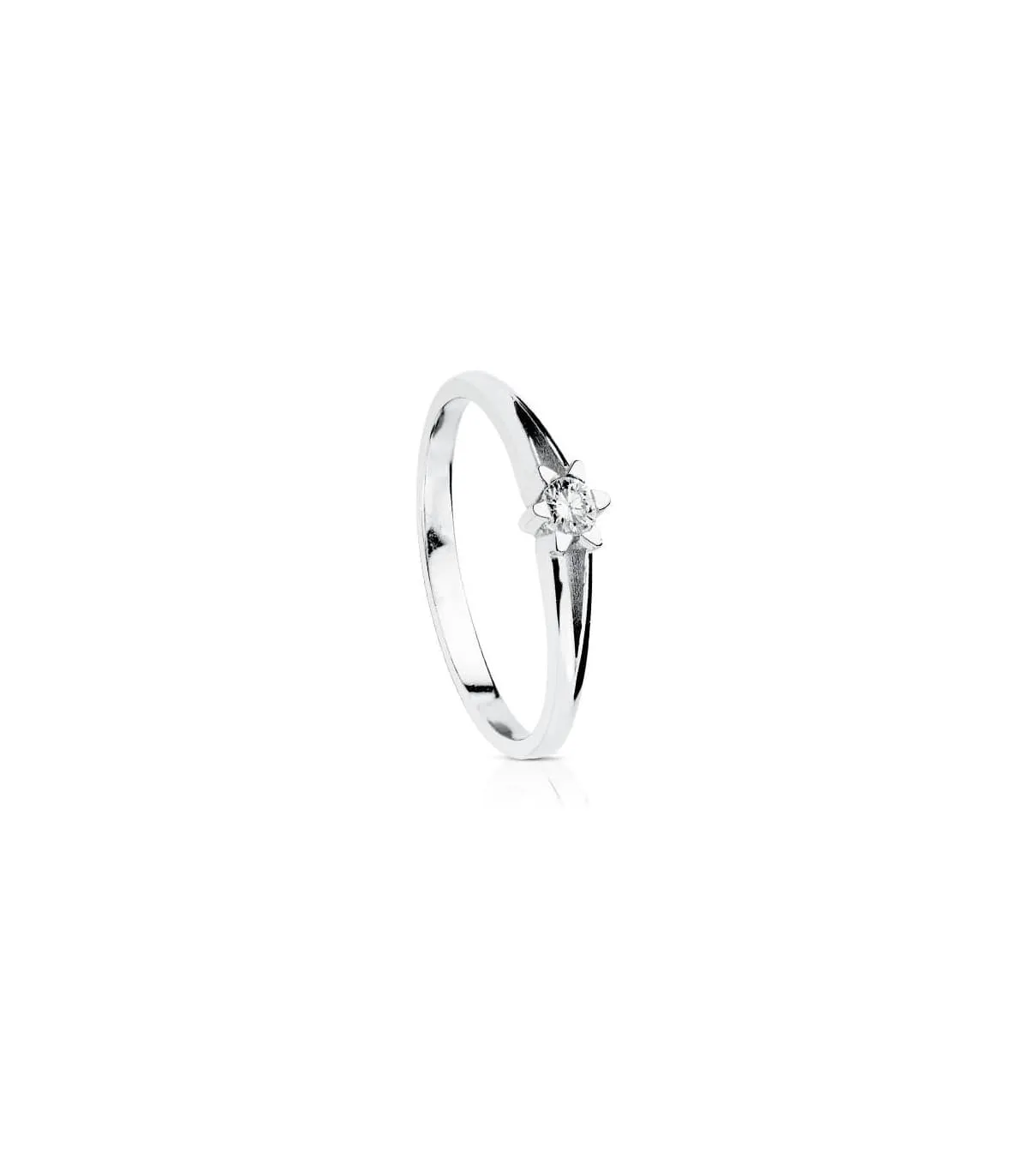 Solitaire Amalfi 0.10 Ct. 18 K