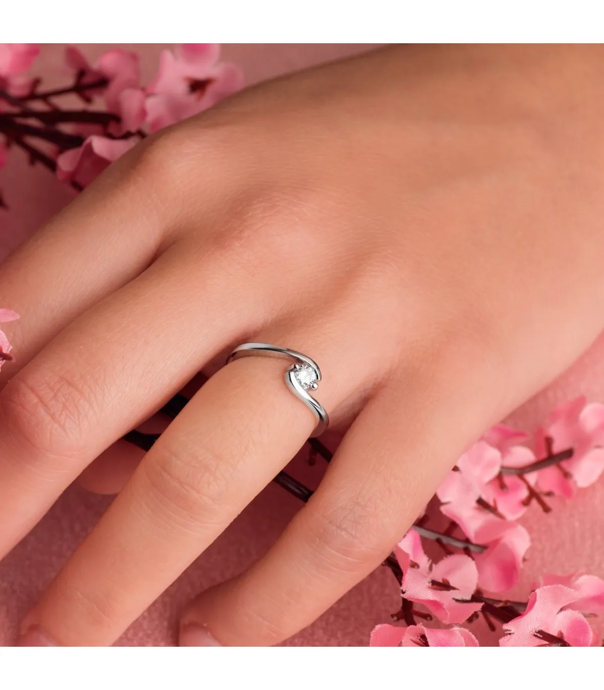 Solitaire Milanesse 0.200 Ct. 18 K
