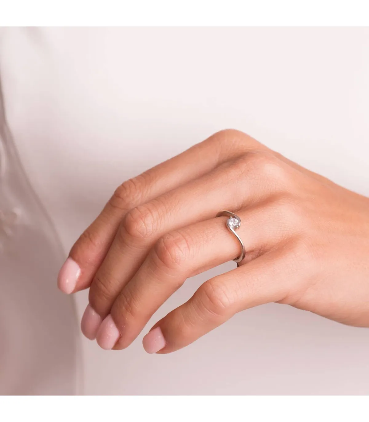 Solitaire Milanesse 0.200 Ct. 18 K
